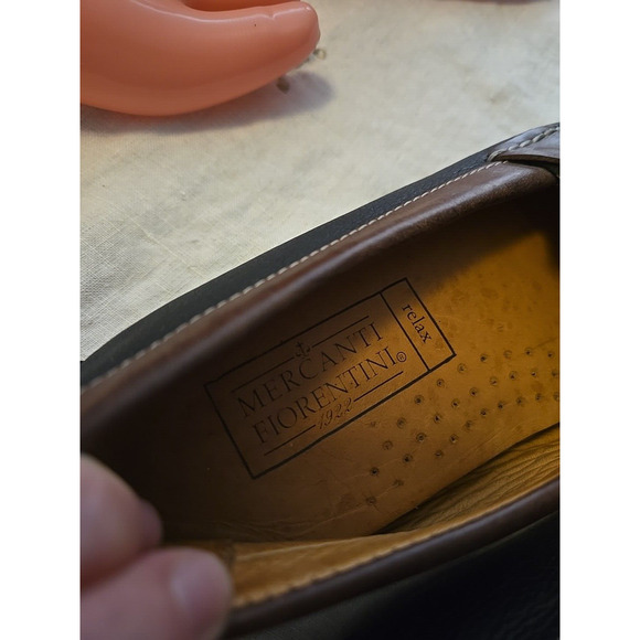 Mercanti Fiorentini Blue Green Leather Penny Loafer Driving Casual Shoes‎ Men 8M main image 4
